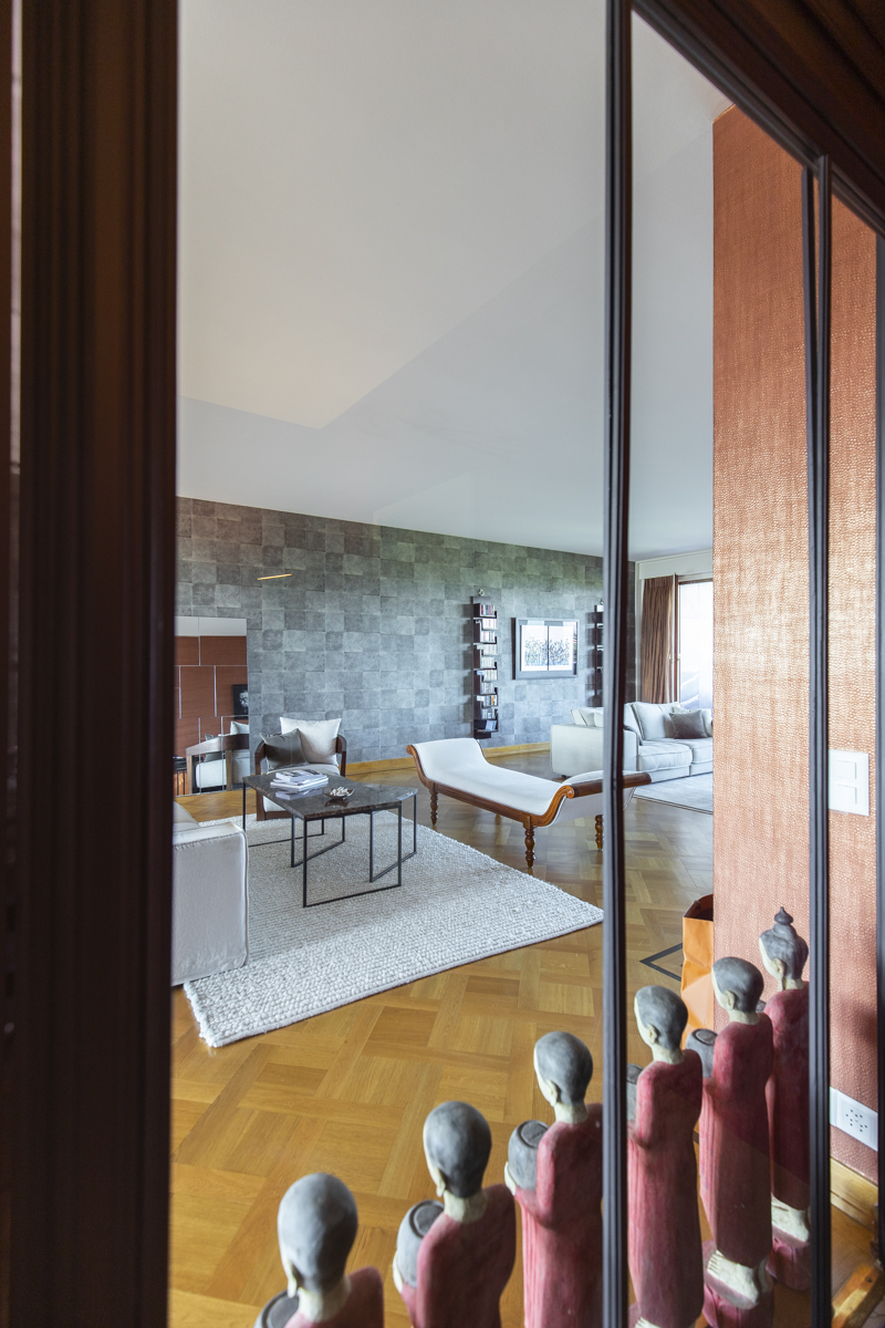 photo d’un projet d’architecte d’intérieur à Genève : appartement contemporain au Grand Saconnex