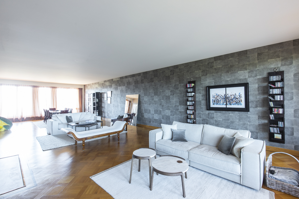 photo d’un projet d’architecte d’intérieur à Genève : appartement contemporain au Grand Saconnex