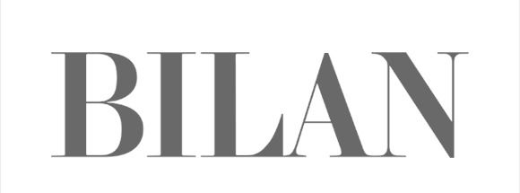 Logo BILAN, média suisse avec qui à travailler Alfa Design
