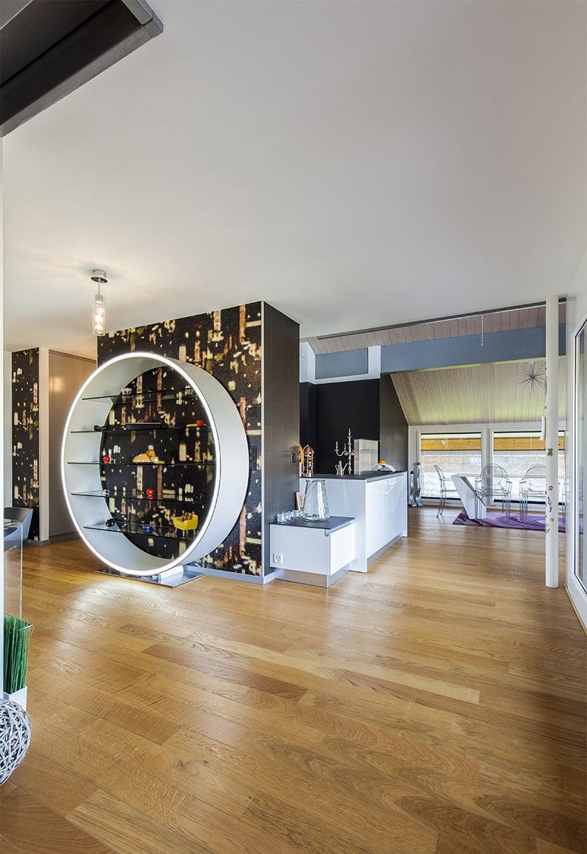 photo d’un projet d’architecte d’intérieur à Genève : appartement contemporain à Chavanne de Bogis