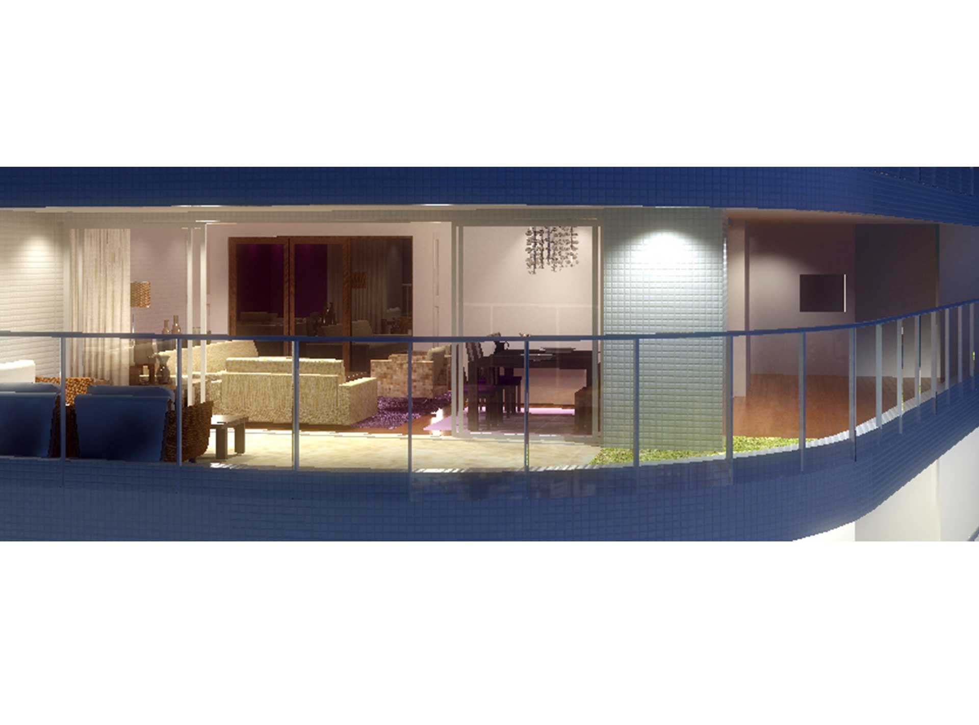 Projet d'un appartement des tours Mont Blanc avec terrasse et vue au Brésil. Réalisation ID Interior Design, Anne-Laure Ferry-Adam, architecte d'intérieur.
